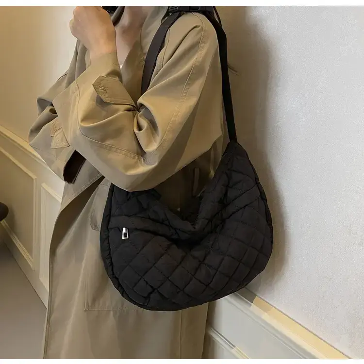 Orange Quilted Shoulder Bag for Women — feature 56