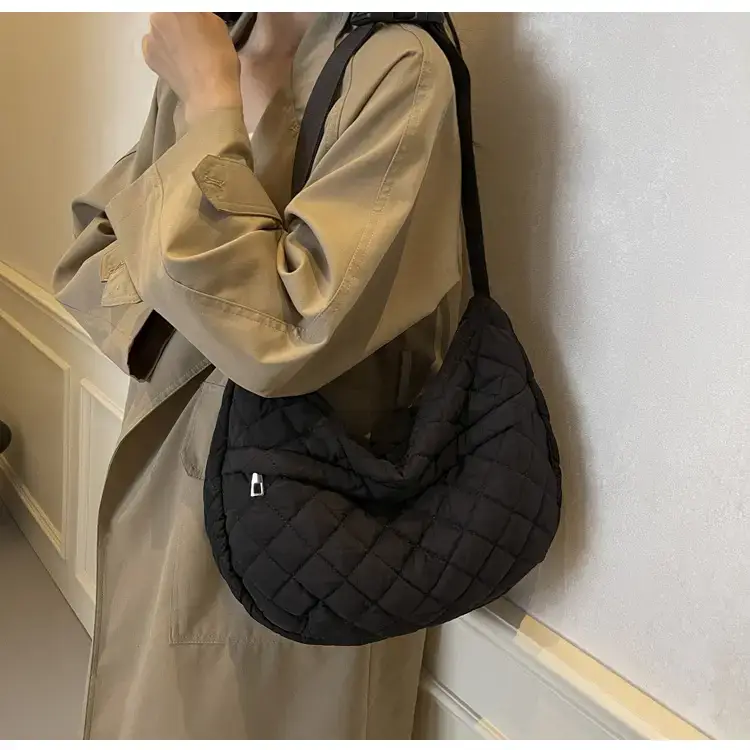 Orange Quilted Shoulder Bag for Women — feature 57