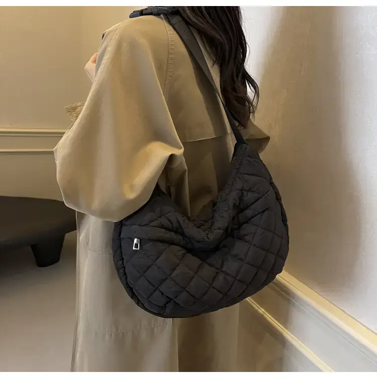 Orange Quilted Shoulder Bag for Women — feature 58