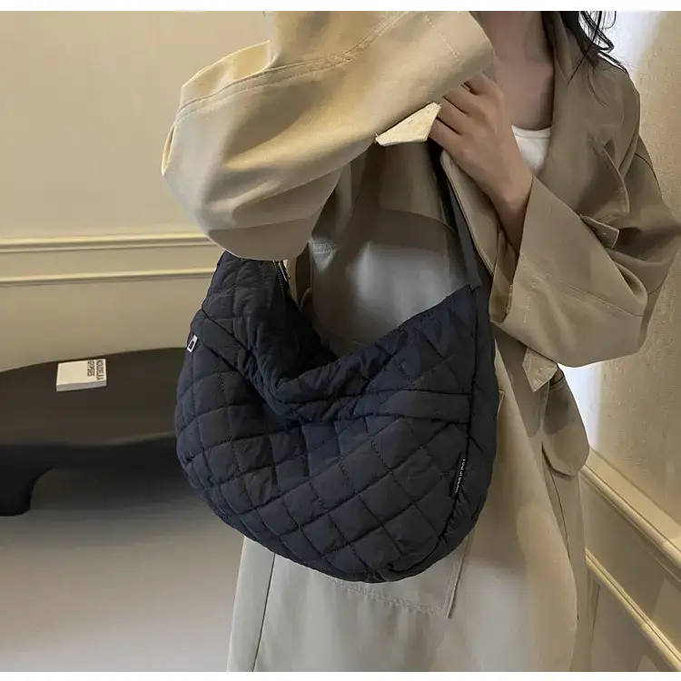 Orange Quilted Shoulder Bag for Women — feature 63