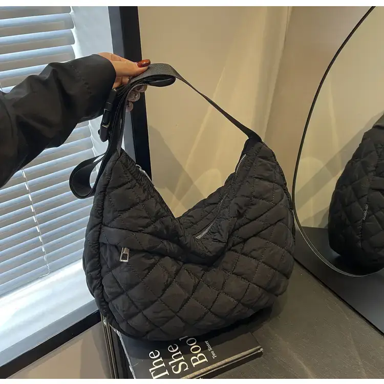 Orange Quilted Shoulder Bag for Women — feature 64
