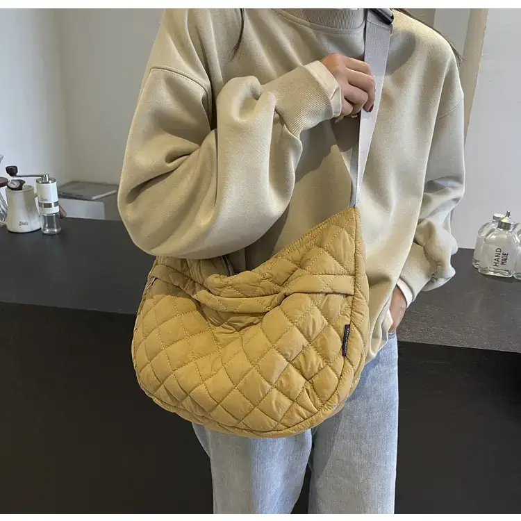 Orange Quilted Shoulder Bag for Women — feature 65