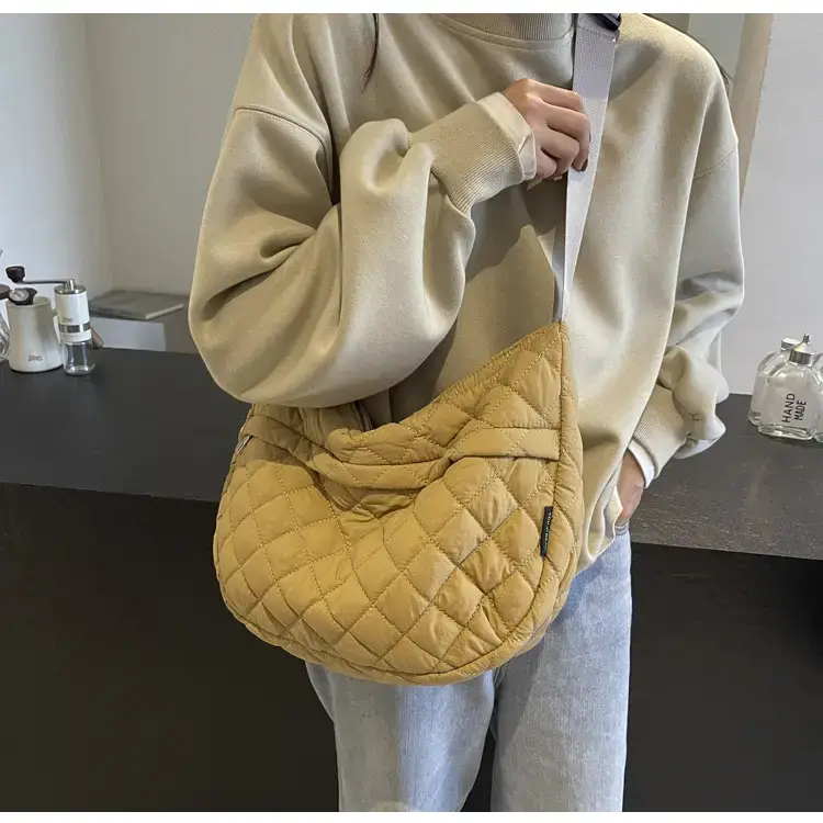 Orange Quilted Shoulder Bag for Women — feature 66