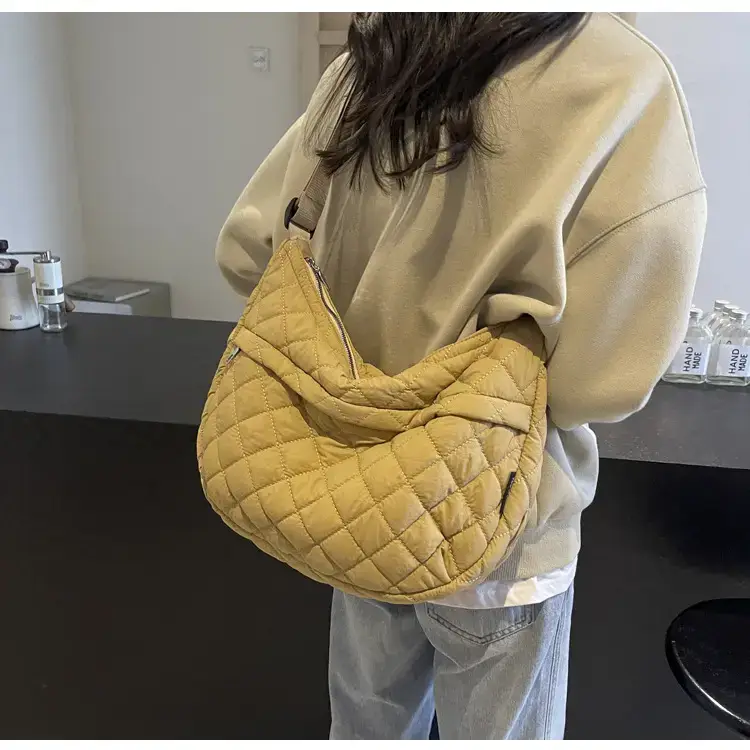 Orange Quilted Shoulder Bag for Women — feature 67