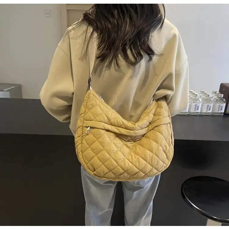 Orange Quilted Shoulder Bag for Women — feature 69