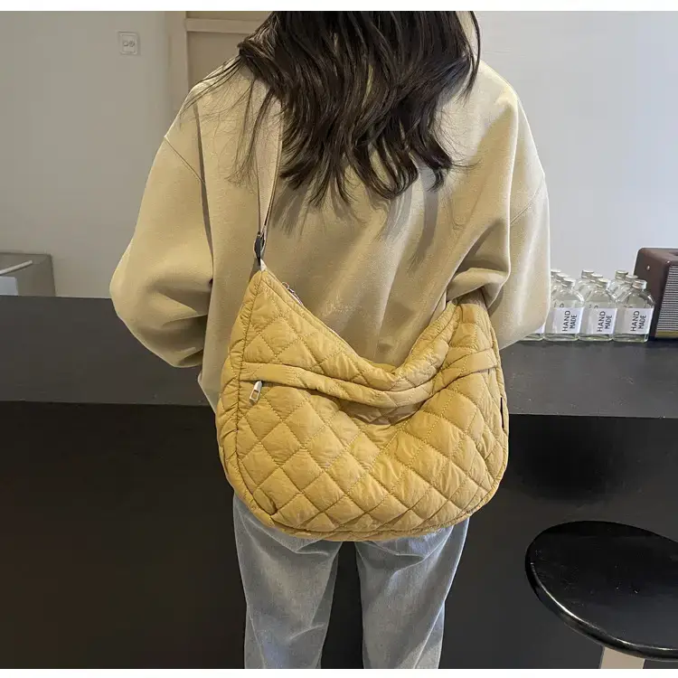 Orange Quilted Shoulder Bag for Women — feature 70