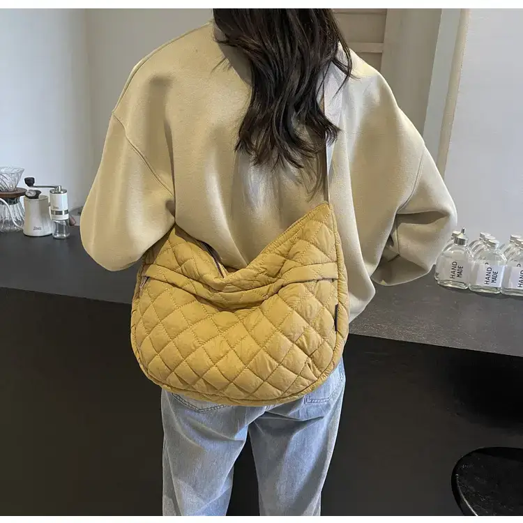 Orange Quilted Shoulder Bag for Women — feature 71