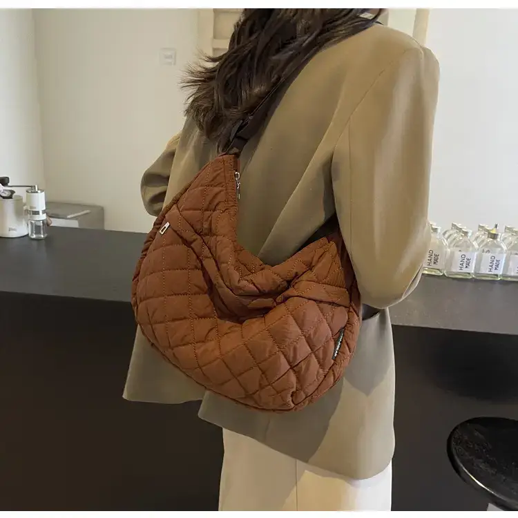 Orange Quilted Shoulder Bag for Women — feature 72