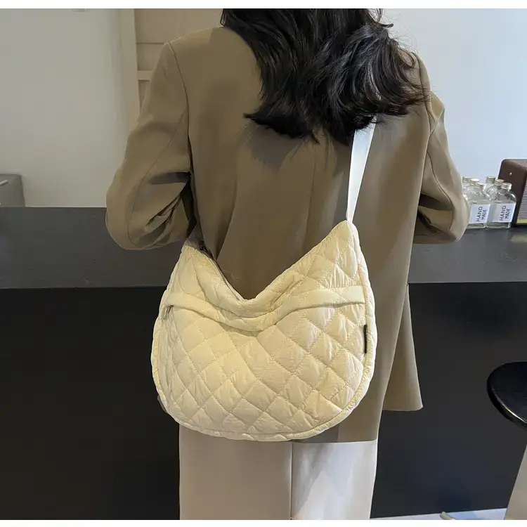 Orange Quilted Shoulder Bag for Women — feature 80