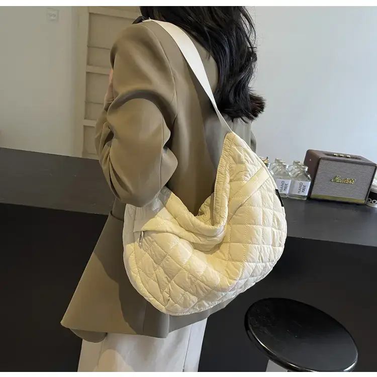 Orange Quilted Shoulder Bag for Women — feature 83