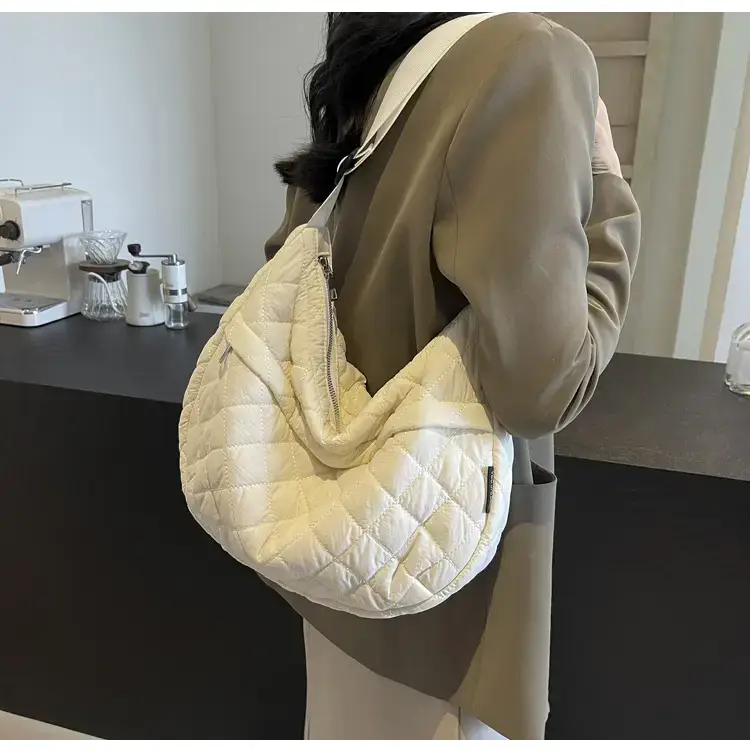 Orange Quilted Shoulder Bag for Women — feature 86