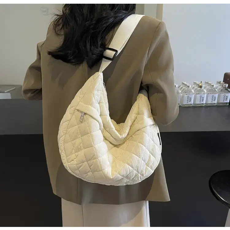 Orange Quilted Shoulder Bag for Women — feature 89