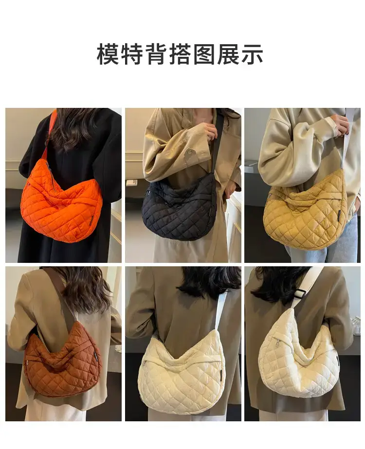 Orange Quilted Shoulder Bag for Women — feature 9