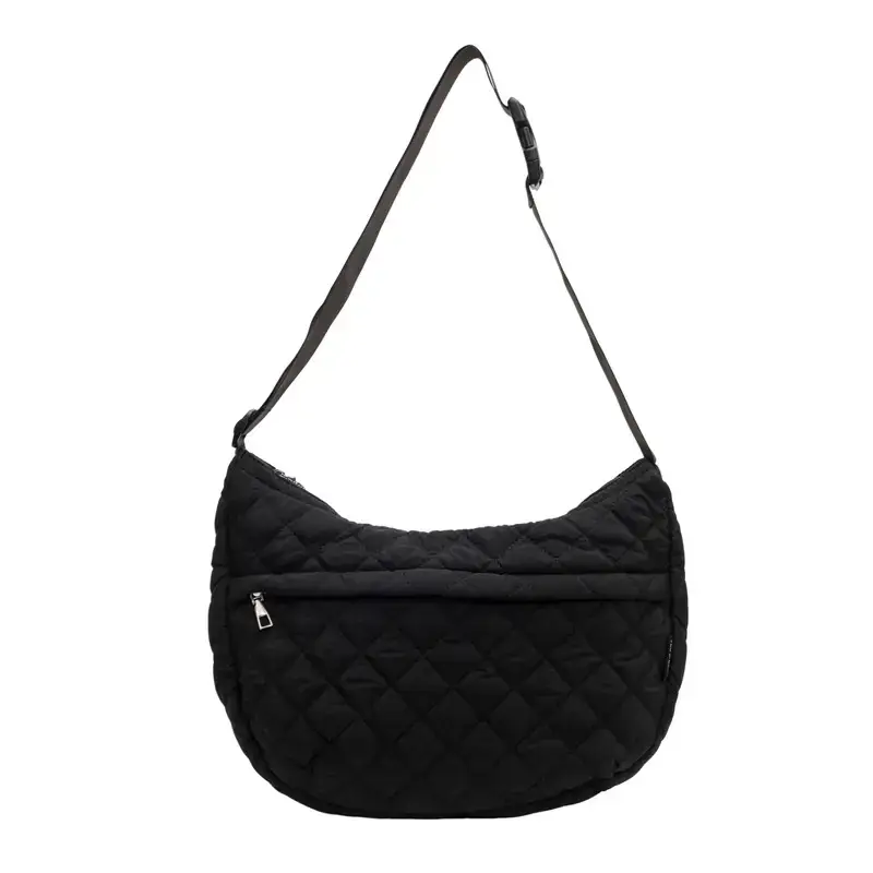 Orange Quilted Shoulder Bag for Women - Image 2