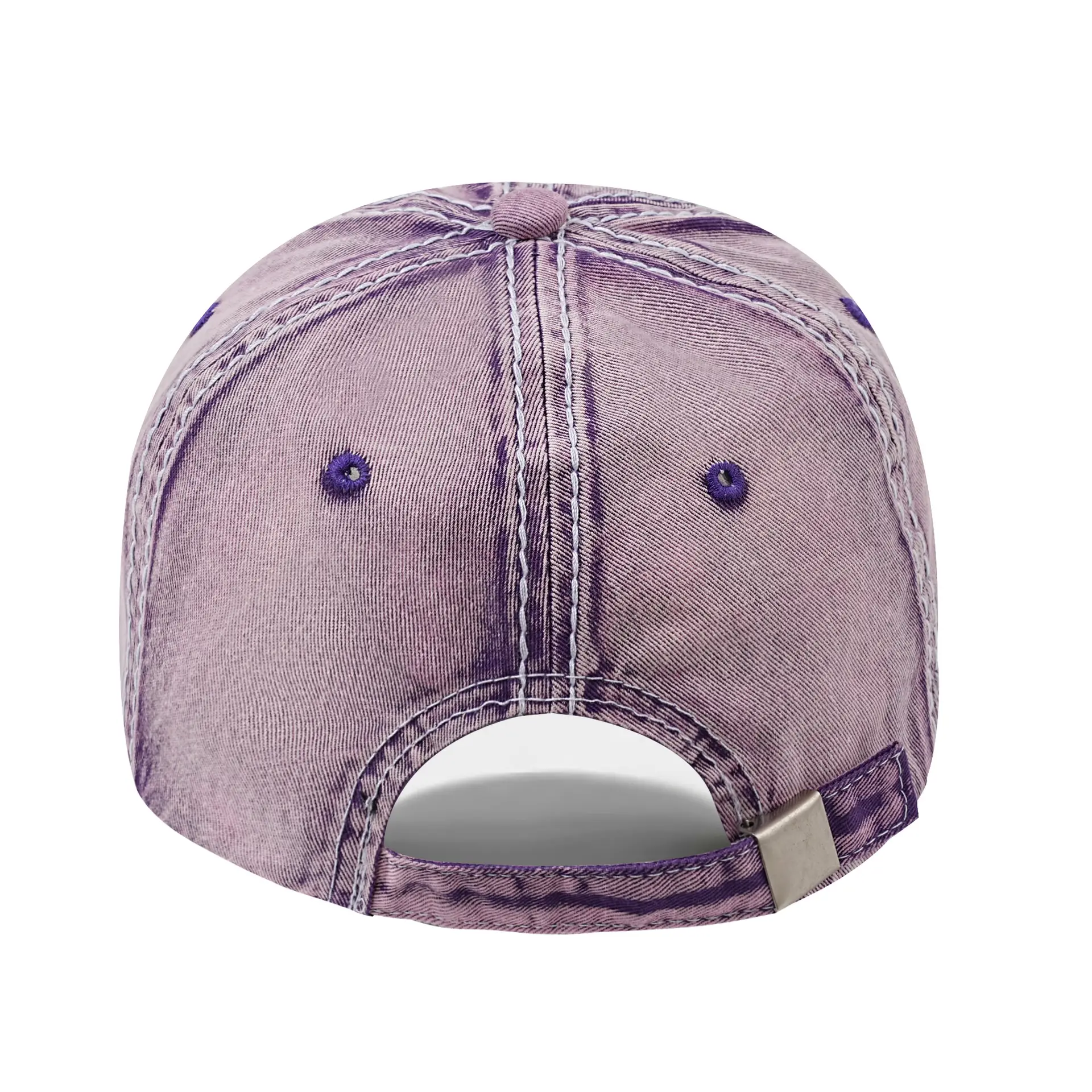Purple Japanese Style Washed Cotton Baseball Cap for Men - Image 8