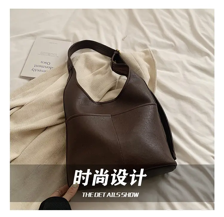 Vintage Brown Leather Shoulder Bag for Women 2024 — feature 5