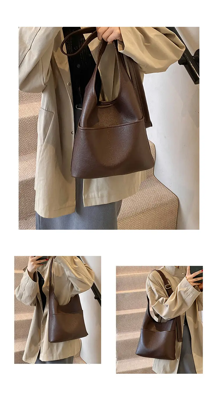 Vintage Brown Leather Shoulder Bag for Women 2024 — feature 8