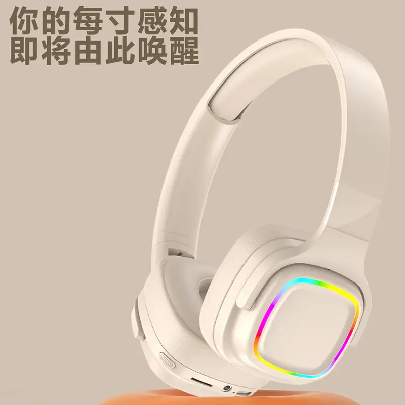 Wireless Bluetooth Headset with Rainbow Light & Long Battery - Image 3