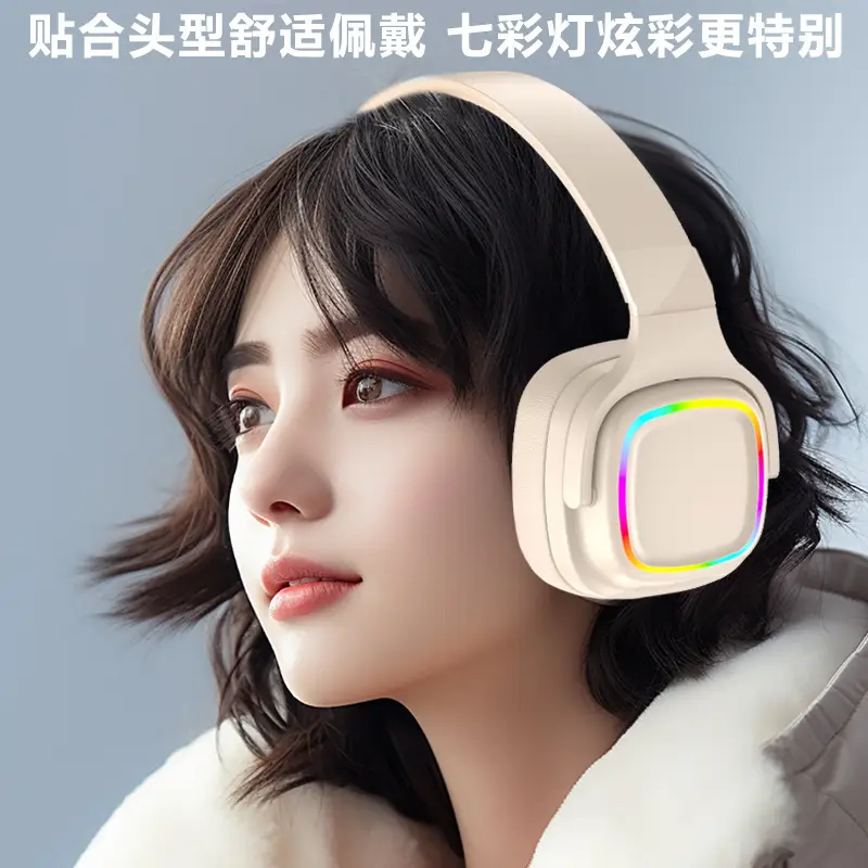 Wireless Bluetooth Headset with Rainbow Light & Long Battery - Image 5