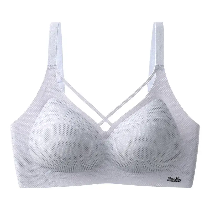 Traceless Underwear No Steel Rings Big Chest Shown Small Fat Girls Plus Size Bra - Image 11