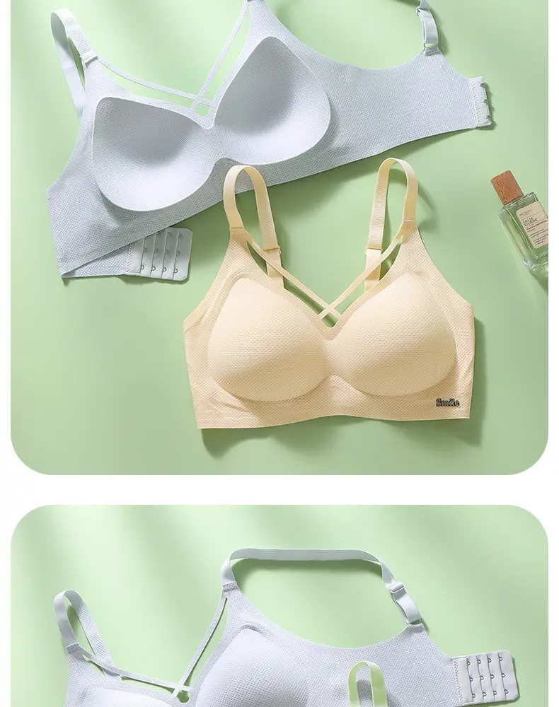Traceless Underwear No Steel Rings Big Chest Shown Small Fat Girls Plus Size Bra — feature 16