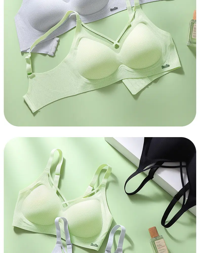 Traceless Underwear No Steel Rings Big Chest Shown Small Fat Girls Plus Size Bra — feature 17