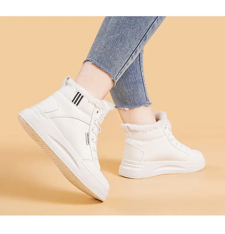 2025 New Winter High-Top Thick-Soled Sneakers, Non-Slip, Wear-Resistant, Warm Casual Shoes, Women's Velvet Thickeneded Cotton Shoes — feature 16