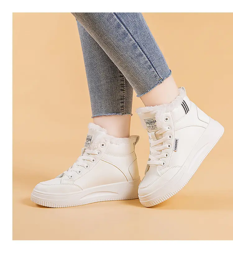2025 New Winter High-Top Thick-Soled Sneakers, Non-Slip, Wear-Resistant, Warm Casual Shoes, Women's Velvet Thickeneded Cotton Shoes — feature 17