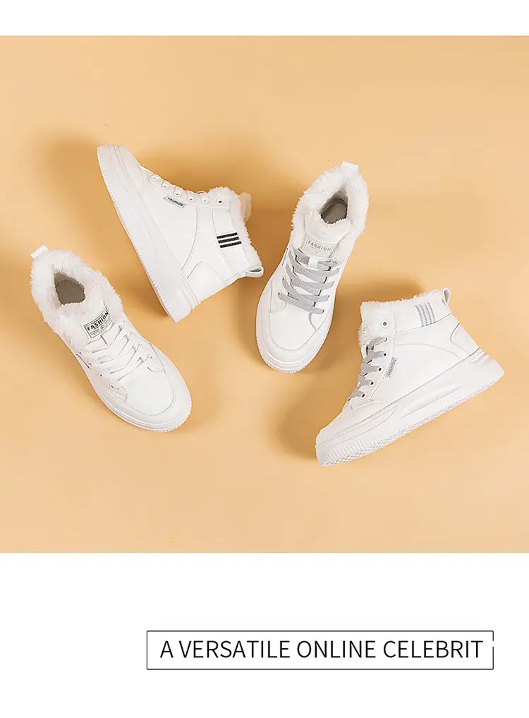 2025 New Winter High-Top Thick-Soled Sneakers, Non-Slip, Wear-Resistant, Warm Casual Shoes, Women's Velvet Thickeneded Cotton Shoes — feature 19