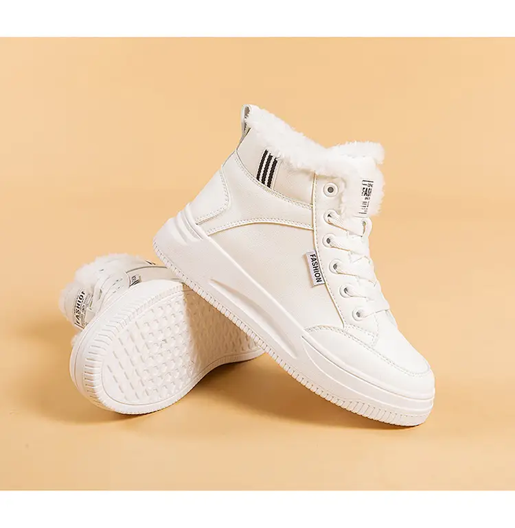 2025 New Winter High-Top Thick-Soled Sneakers, Non-Slip, Wear-Resistant, Warm Casual Shoes, Women's Velvet Thickeneded Cotton Shoes — feature 22