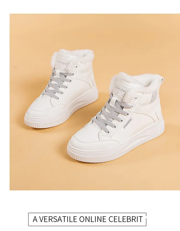 2025 New Winter High-Top Thick-Soled Sneakers, Non-Slip, Wear-Resistant, Warm Casual Shoes, Women's Velvet Thickeneded Cotton Shoes — feature 23