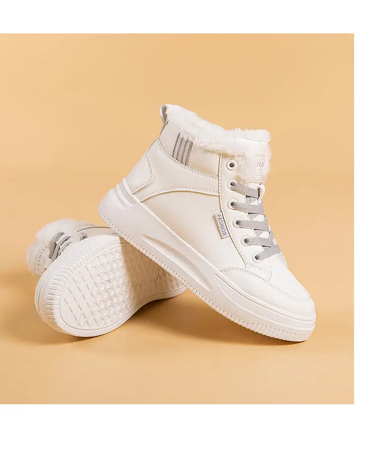 2025 New Winter High-Top Thick-Soled Sneakers, Non-Slip, Wear-Resistant, Warm Casual Shoes, Women's Velvet Thickeneded Cotton Shoes — feature 24