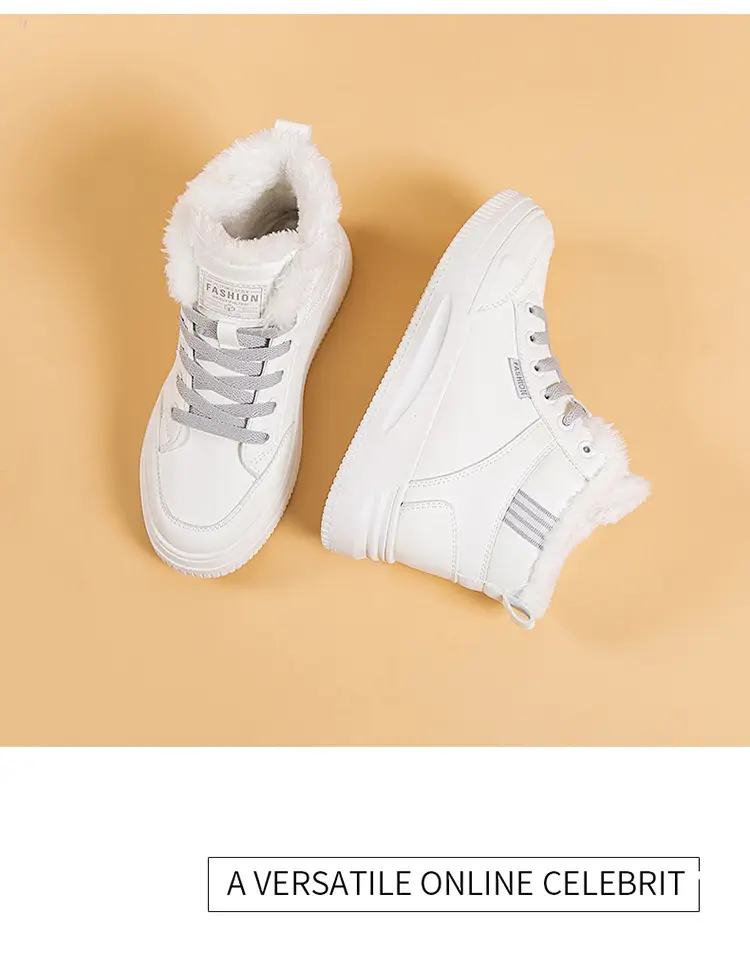2025 New Winter High-Top Thick-Soled Sneakers, Non-Slip, Wear-Resistant, Warm Casual Shoes, Women's Velvet Thickeneded Cotton Shoes — feature 25