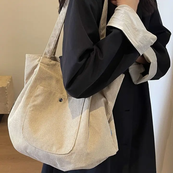 2024 Winter Velvet Shoulder Tote Bag Women Large Capacity - Image 7