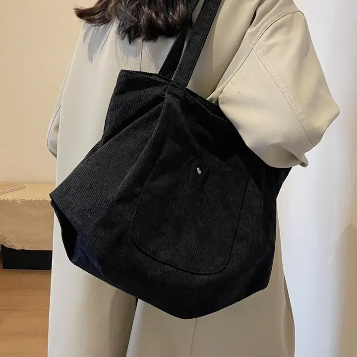 2024 Winter Velvet Shoulder Tote Bag Women Large Capacity - Image 8