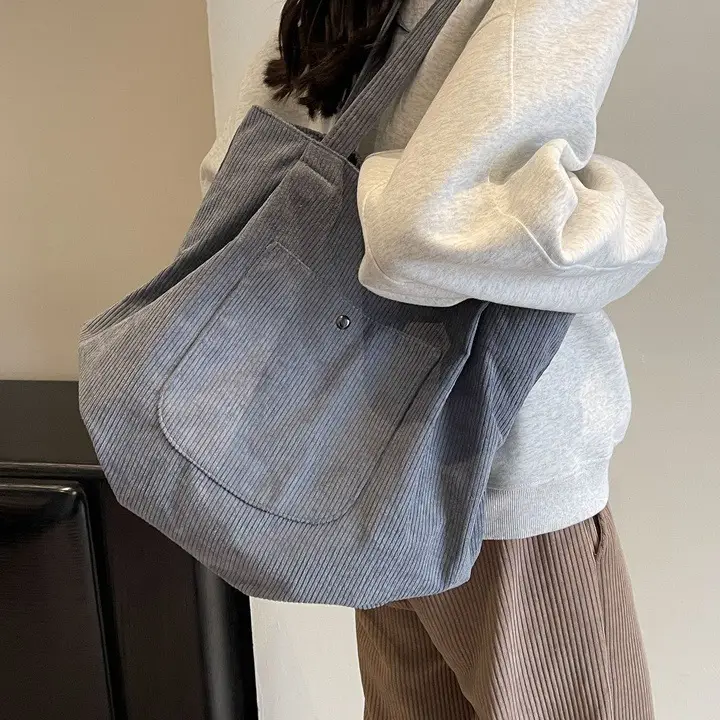 2024 Winter Velvet Shoulder Tote Bag Women Large Capacity - Image 9