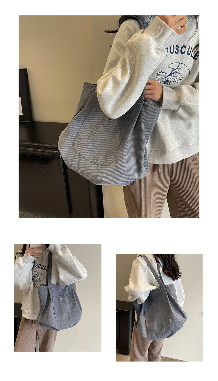 2024 Winter Velvet Shoulder Tote Bag Women Large Capacity — feature 15