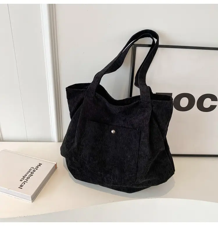 2024 Winter Velvet Shoulder Tote Bag Women Large Capacity — feature 17