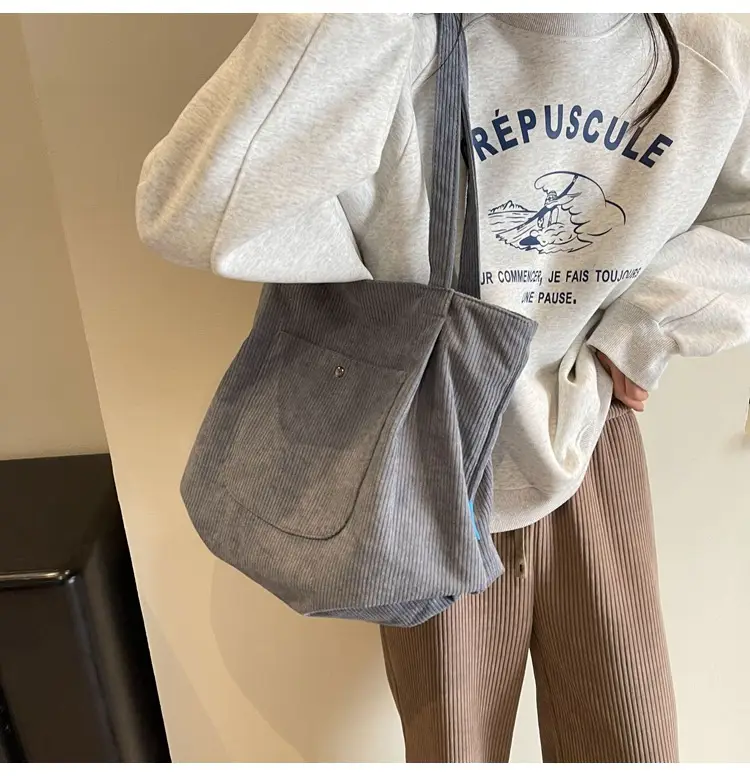 2024 Winter Velvet Shoulder Tote Bag Women Large Capacity — feature 37