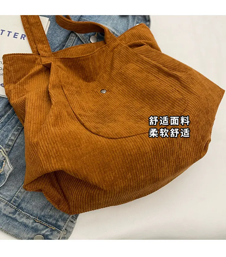 2024 Winter Velvet Shoulder Tote Bag Women Large Capacity — feature 4