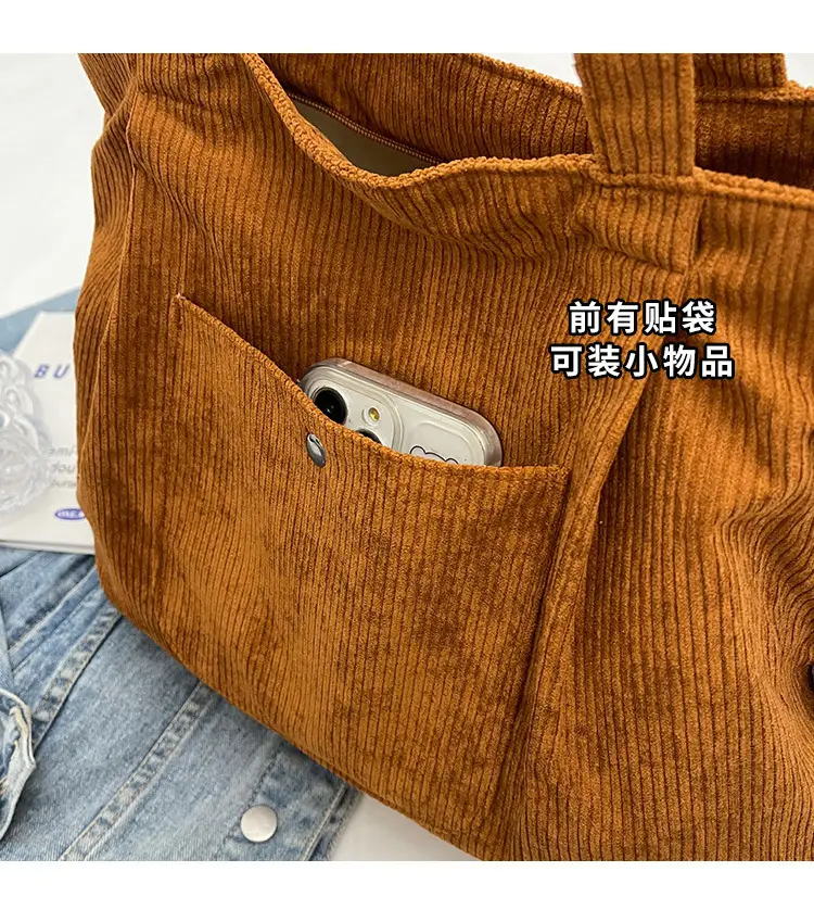 2024 Winter Velvet Shoulder Tote Bag Women Large Capacity — feature 5