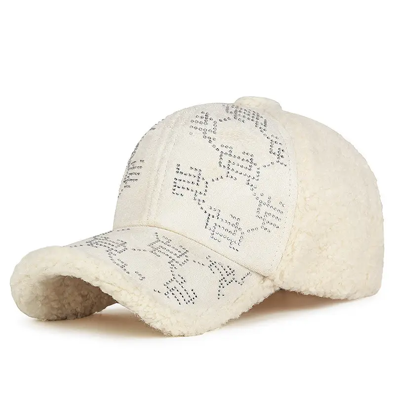Winter Lamb Velvet Baseball Cap for Women Multi Color - Image 2