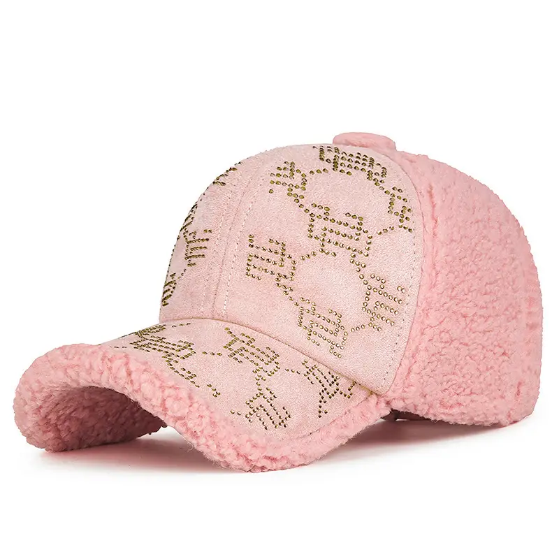 Winter Lamb Velvet Baseball Cap for Women Multi Color - Image 6
