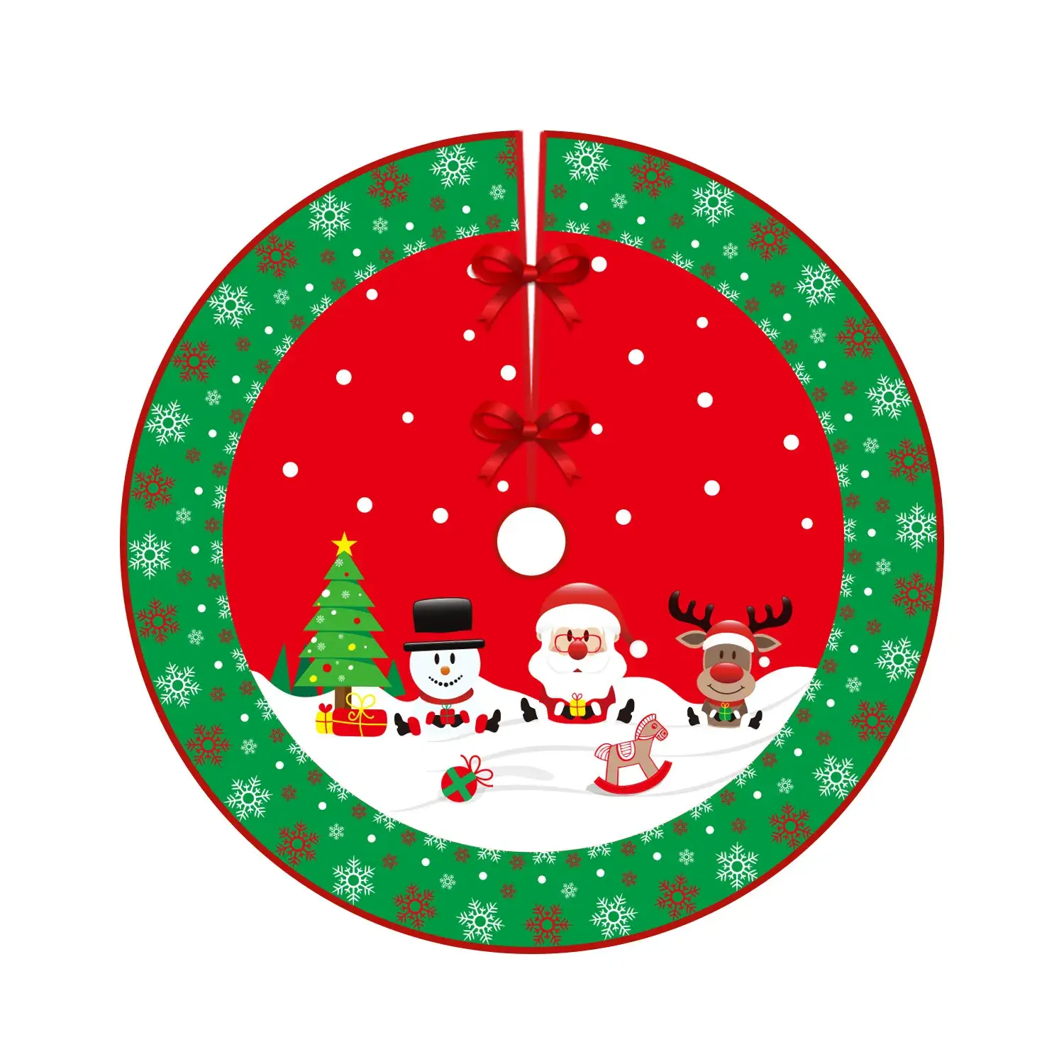 New Cross-border Christmas Tree Dress Crafts Cartoon Printed Christmas Products Ornaments - Image 2