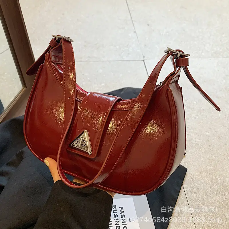 Vintage Red Leather Crossbody Bag for Women 2026 - Image 7