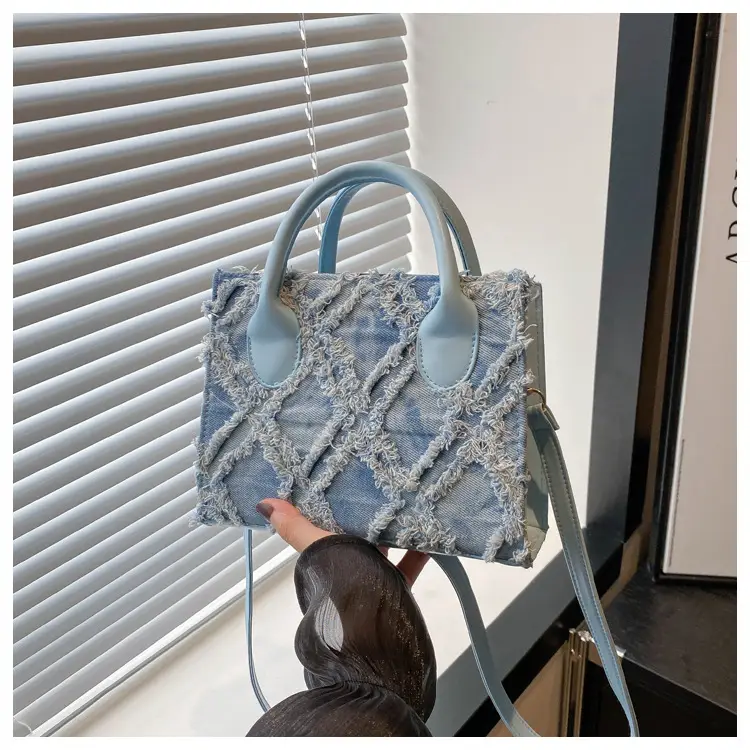 Women's White Embroidered Shoulder Bag with Zipper Closure — feature 10