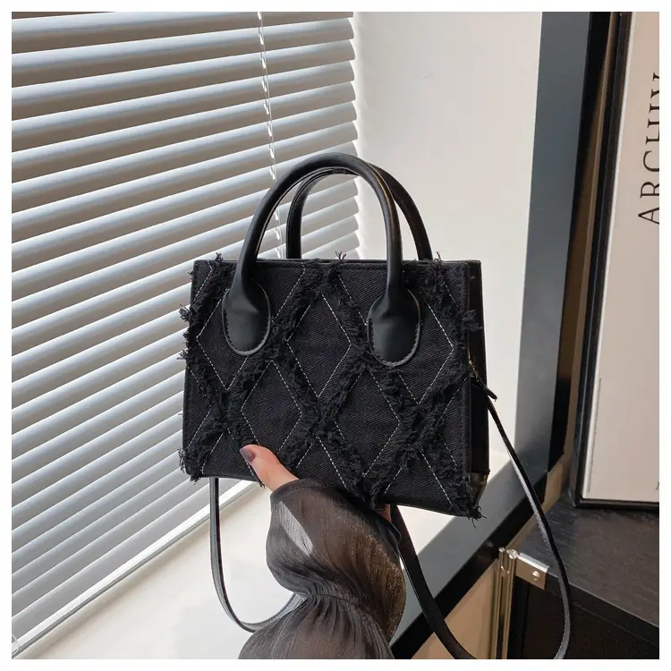 Women's White Embroidered Shoulder Bag with Zipper Closure — feature 12