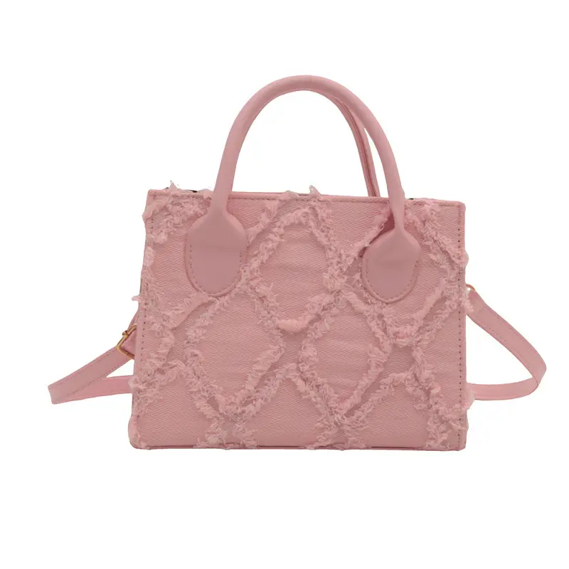 Women's White Embroidered Shoulder Bag with Zipper Closure - Image 3