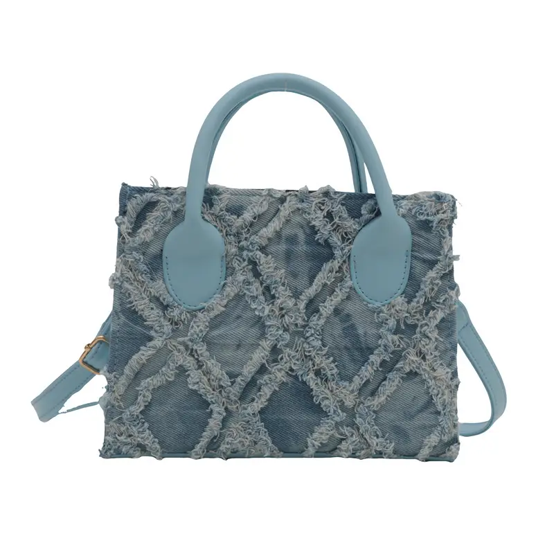 Women's White Embroidered Shoulder Bag with Zipper Closure - Image 4