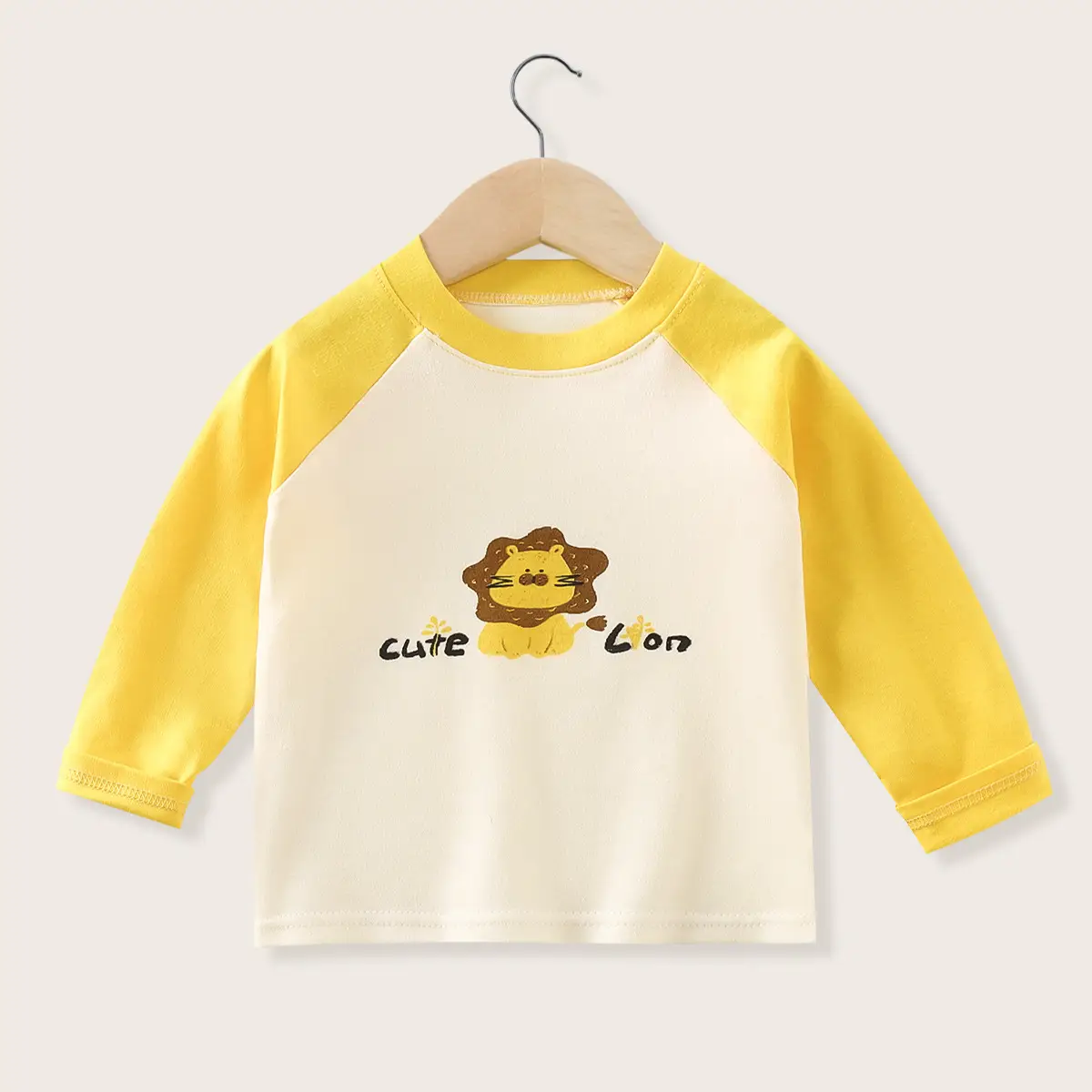 Girls Cotton Raglan Sleeve T-Shirt Pink Cream Design - Image 8